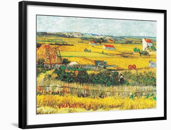 The Reaping at La Crau-Vincent van Gogh-Framed Art Print