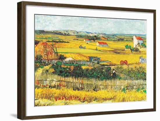 The Reaping at La Crau-Vincent van Gogh-Framed Art Print