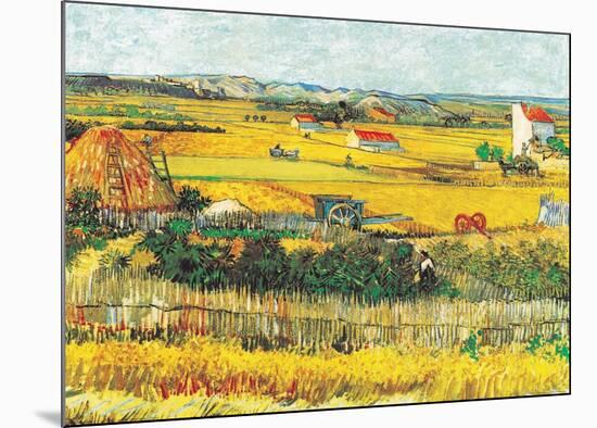 The Reaping at La Crau-Vincent van Gogh-Mounted Art Print