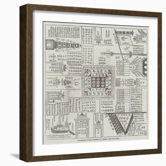 The Rebellion in China, Credential of a Member of the Triad Society-null-Framed Giclee Print