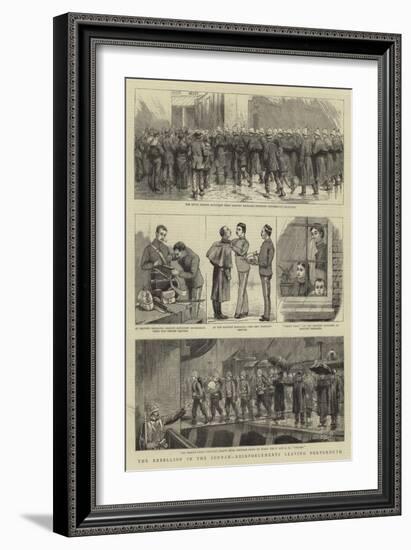The Rebellion in the Soudan, Reinforcements Leaving Portsmouth-Godefroy Durand-Framed Giclee Print