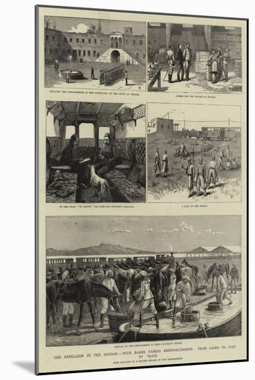 The Rebellion in the Soudan, with Baker Pasha's Reinforcements, from Cairo to Suez by Train-null-Mounted Giclee Print