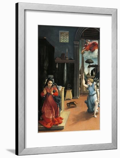 The Recanati Annunciation, Circa 1532-Lorenzo Lotto-Framed Giclee Print