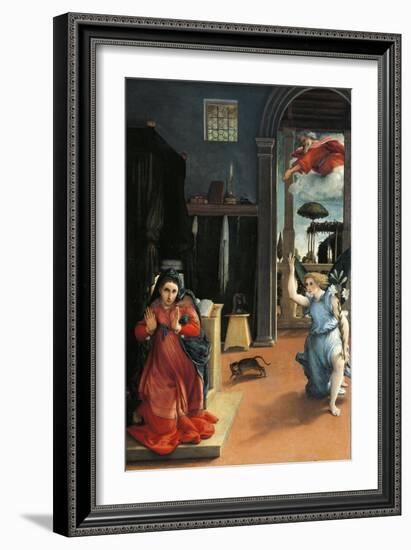 The Recanati Annunciation, Circa 1532-Lorenzo Lotto-Framed Giclee Print