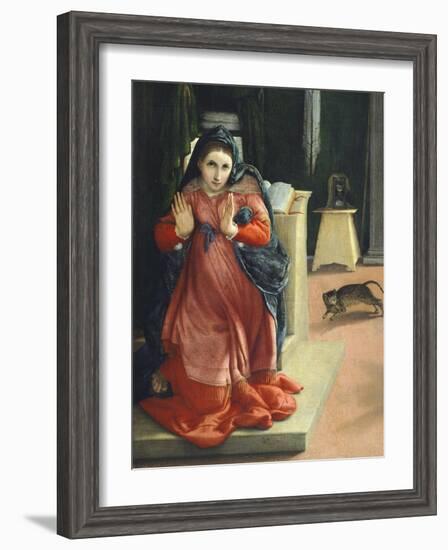 The Recanati Annunciation, Circa 1532-Lorenzo Lotto-Framed Giclee Print