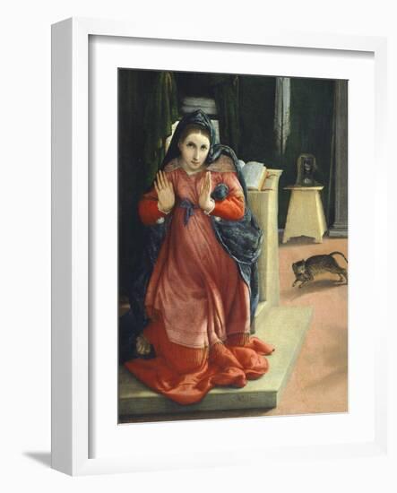 The Recanati Annunciation, Circa 1532-Lorenzo Lotto-Framed Giclee Print