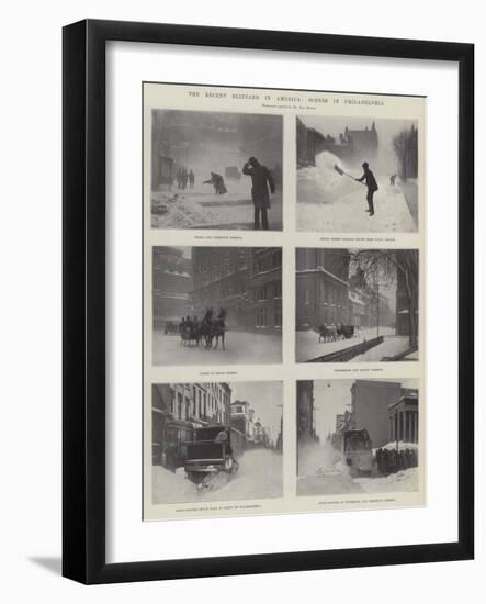 The Recent Blizzard in America, Scenes in Philadelphia-null-Framed Giclee Print