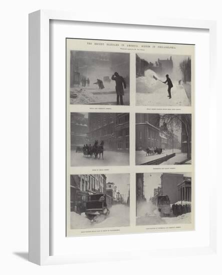 The Recent Blizzard in America, Scenes in Philadelphia-null-Framed Giclee Print