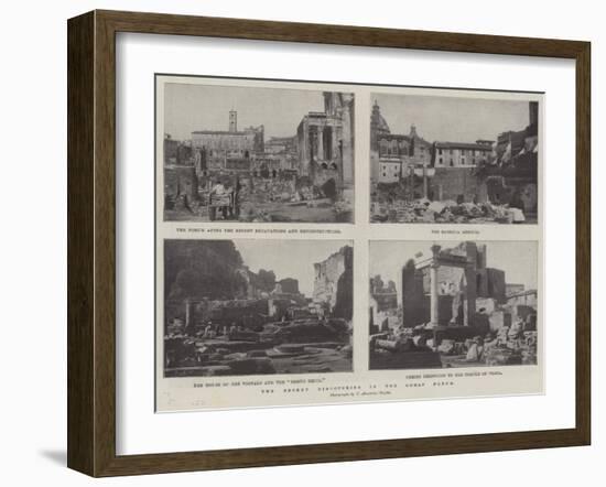 The Recent Discoveries in the Roman Forum-null-Framed Giclee Print