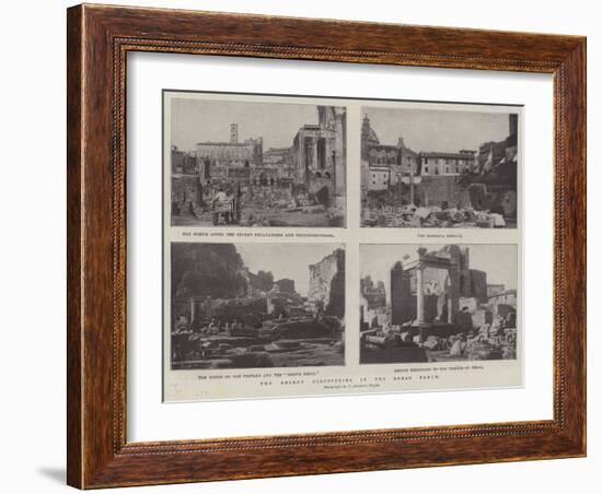 The Recent Discoveries in the Roman Forum-null-Framed Giclee Print