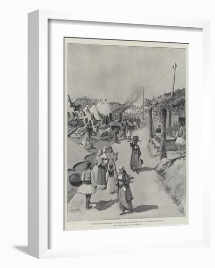 The Recent Earthquakes in Greece, Survivors Camping Out at Atalante-Amedee Forestier-Framed Giclee Print