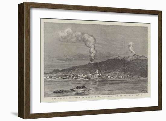 The Recent Eruption of Mount Etna, Sicily, a View of the New Crater-William Lionel Wyllie-Framed Giclee Print