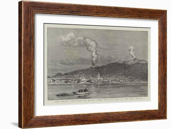 The Recent Eruption of Mount Etna, Sicily, a View of the New Crater-William Lionel Wyllie-Framed Giclee Print