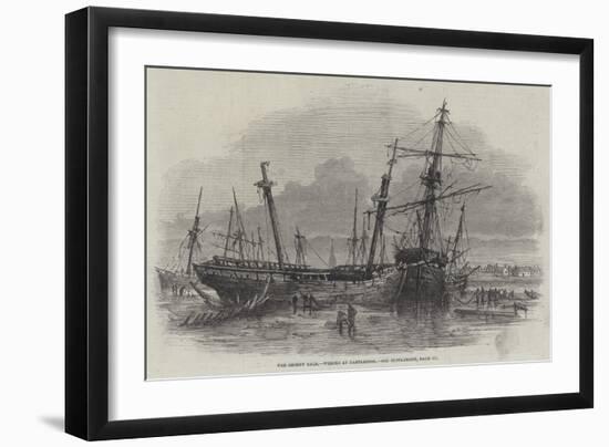 The Recent Gale, Wrecks at Hartlepool-null-Framed Giclee Print