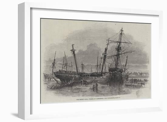 The Recent Gale, Wrecks at Hartlepool-null-Framed Giclee Print