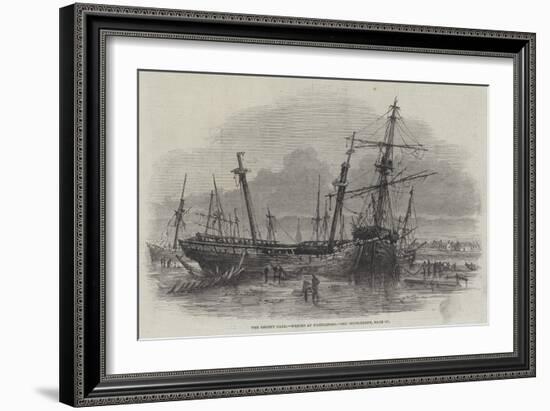 The Recent Gale, Wrecks at Hartlepool-null-Framed Giclee Print