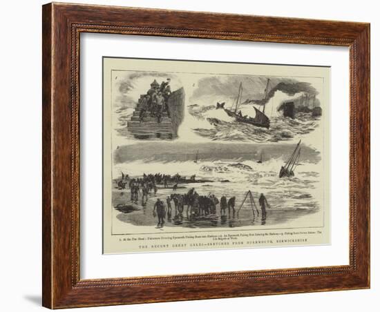 The Recent Great Gales, Sketches from Burnmouth, Berwickshire-William Lionel Wyllie-Framed Giclee Print