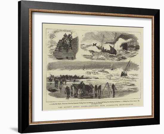 The Recent Great Gales, Sketches from Burnmouth, Berwickshire-William Lionel Wyllie-Framed Giclee Print