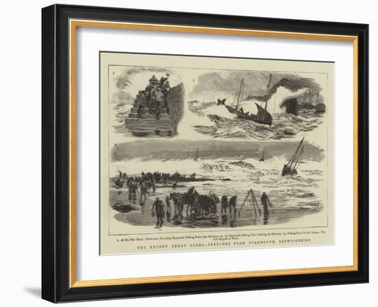 The Recent Great Gales, Sketches from Burnmouth, Berwickshire-William Lionel Wyllie-Framed Giclee Print