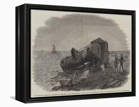 The Recent Railway Accident at Granton, Near Edinburgh, the Engine on the Beach-Frederick Morgan-Framed Premier Image Canvas