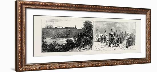 The Recent Rebellion in Canada: Fort Edmonton-null-Framed Giclee Print