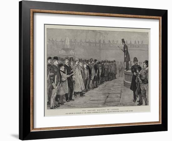 The Recent Rioting in London-null-Framed Giclee Print