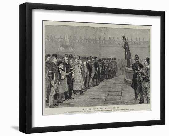 The Recent Rioting in London-null-Framed Giclee Print