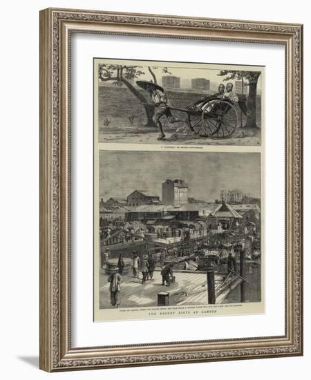 The Recent Riots at Canton-null-Framed Giclee Print