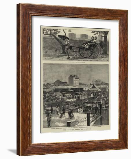 The Recent Riots at Canton-null-Framed Giclee Print