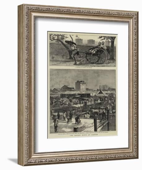 The Recent Riots at Canton-null-Framed Giclee Print