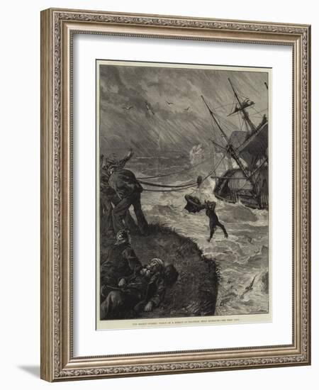 The Recent Storms, Wreck of a Barque at Balitham, Near Plymouth-null-Framed Giclee Print