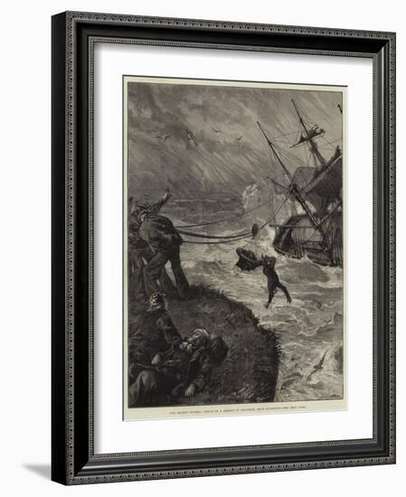 The Recent Storms, Wreck of a Barque at Balitham, Near Plymouth-null-Framed Giclee Print