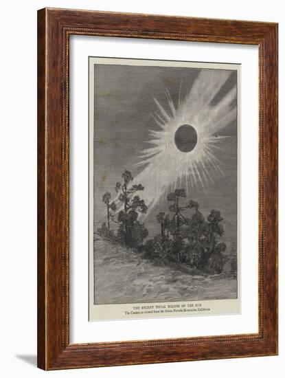 The Recent Total Eclipse of the Sun-null-Framed Giclee Print