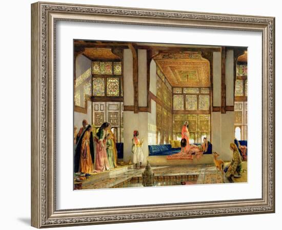 The Reception, 1873 (Oil on Panel)-John Frederick Lewis-Framed Giclee Print