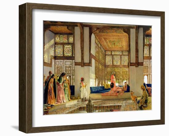 The Reception, 1873 (Oil on Panel)-John Frederick Lewis-Framed Giclee Print