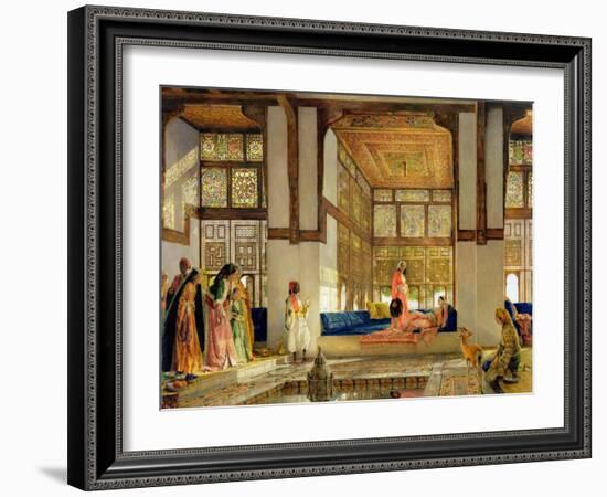 The Reception, 1873 (Oil on Panel)-John Frederick Lewis-Framed Giclee Print