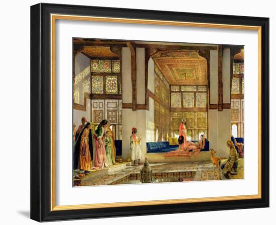 The Reception, 1873 (Oil on Panel)-John Frederick Lewis-Framed Giclee Print