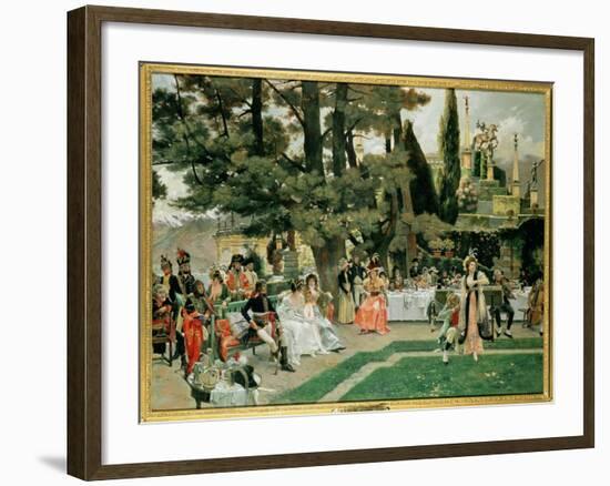 The Reception for Napoleon I on the Isola Bella in the 5th Year of His Reign-Francois Flameng-Framed Giclee Print