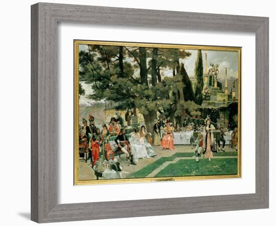 The Reception for Napoleon I on the Isola Bella in the 5th Year of His Reign-Francois Flameng-Framed Giclee Print