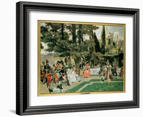 The Reception for Napoleon I on the Isola Bella in the 5th Year of His Reign-Francois Flameng-Framed Giclee Print