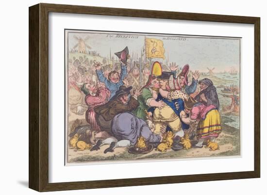 The Reception in Holland, Published by Hannah Humphrey in 1799-James Gillray-Framed Giclee Print