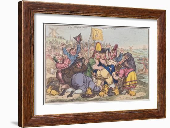 The Reception in Holland, Published by Hannah Humphrey in 1799-James Gillray-Framed Giclee Print