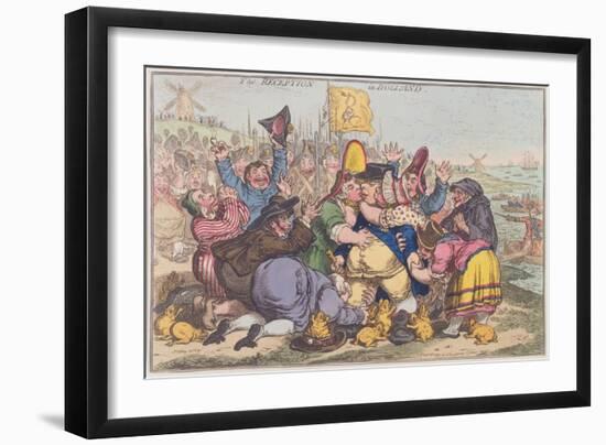 The Reception in Holland, Published by Hannah Humphrey in 1799-James Gillray-Framed Giclee Print