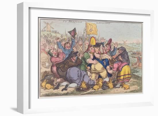 The Reception in Holland, Published by Hannah Humphrey in 1799-James Gillray-Framed Giclee Print