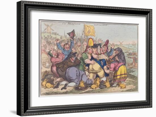 The Reception in Holland, Published by Hannah Humphrey in 1799-James Gillray-Framed Giclee Print