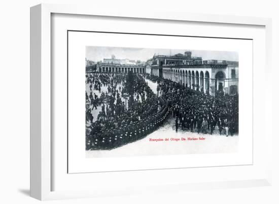 The Reception of Bishop Mariano Soler, Montevideo, Uruguay, C1900s-null-Framed Giclee Print