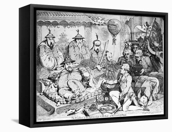 The Reception of the Diplomatique and His Suite-James Gillray-Framed Premier Image Canvas