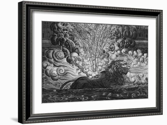 The Reception of the King and Queen in the City of Lyon (Firework Display-Barge)-null-Framed Giclee Print