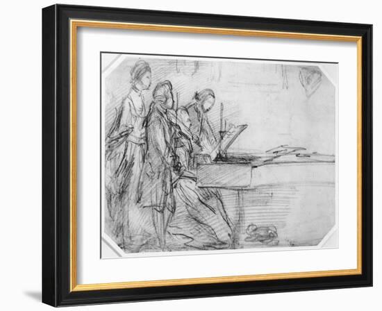 The Recital-Thomas Gainsborough-Framed Giclee Print