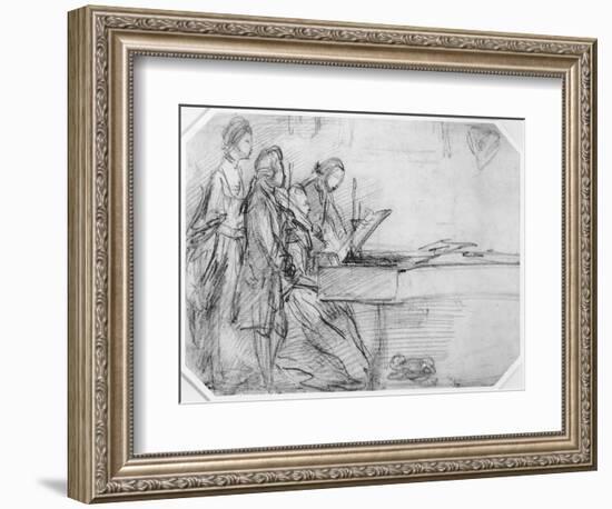 The Recital-Thomas Gainsborough-Framed Giclee Print